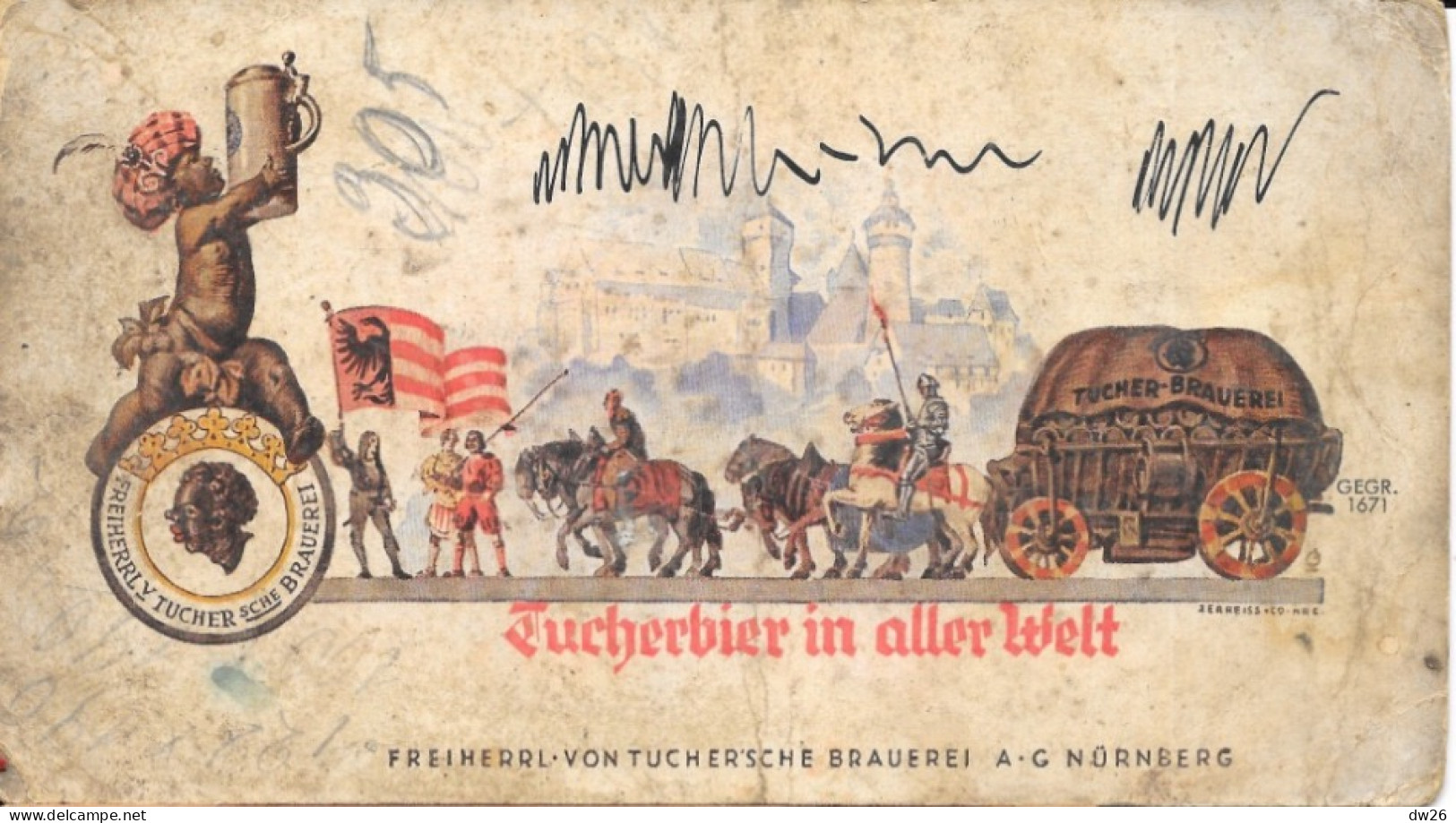 Publicité Pour La Bière - Tücher Bier In Aller Welt - Von Tucher'sche Brauerei, Nürnberg (Nuremberg) - Reclame
