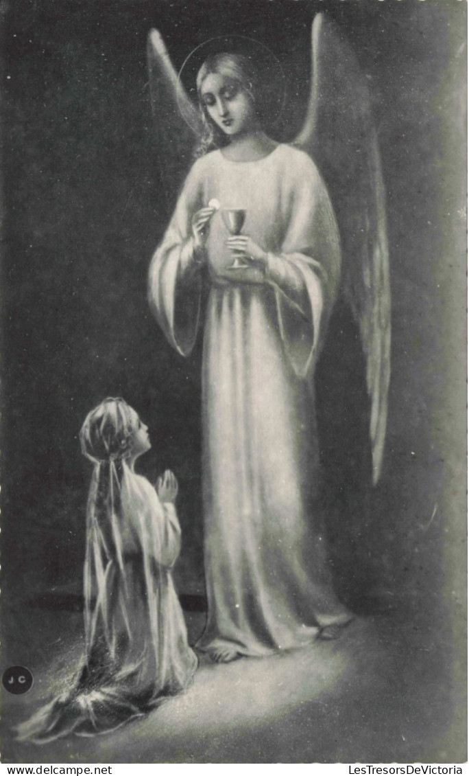 PHOTOGRAPHIE - Anges - Enfant Prenant La Communion - Carte Postale Ancienne - Photographs