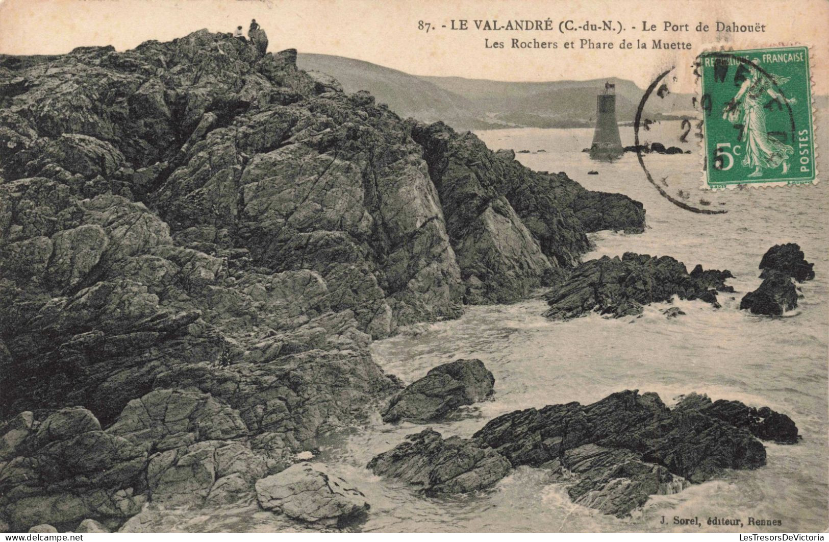 FRANCE - Le Val André - Le Port De Dahouet - Les Rochers Et Phare De La Muette - Carte Postale Ancienne - Other & Unclassified