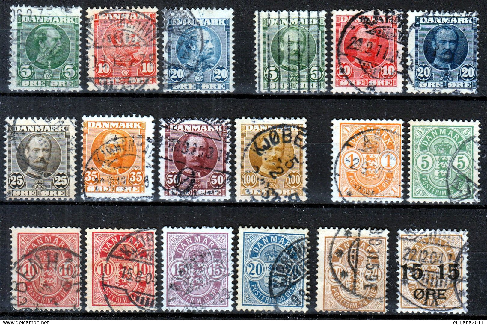 Action !! SALE !! 50 % OFF !! ⁕ DENMARK 1884 - 1913 ⁕ Collection / Lot ⁕ 18v Used - Collezioni