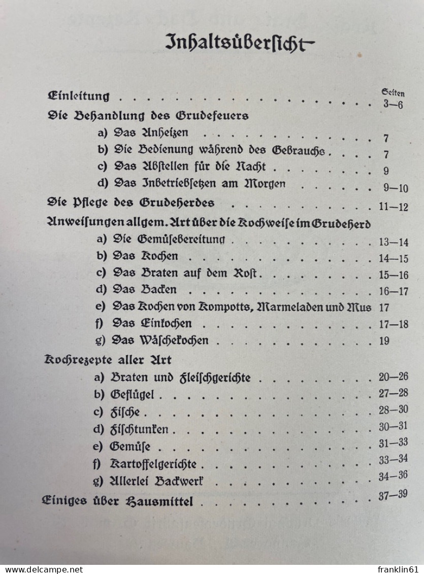 Die Moderne Grudeküche. Koch-, Brat- Und Back-Rezepte. - Eten & Drinken