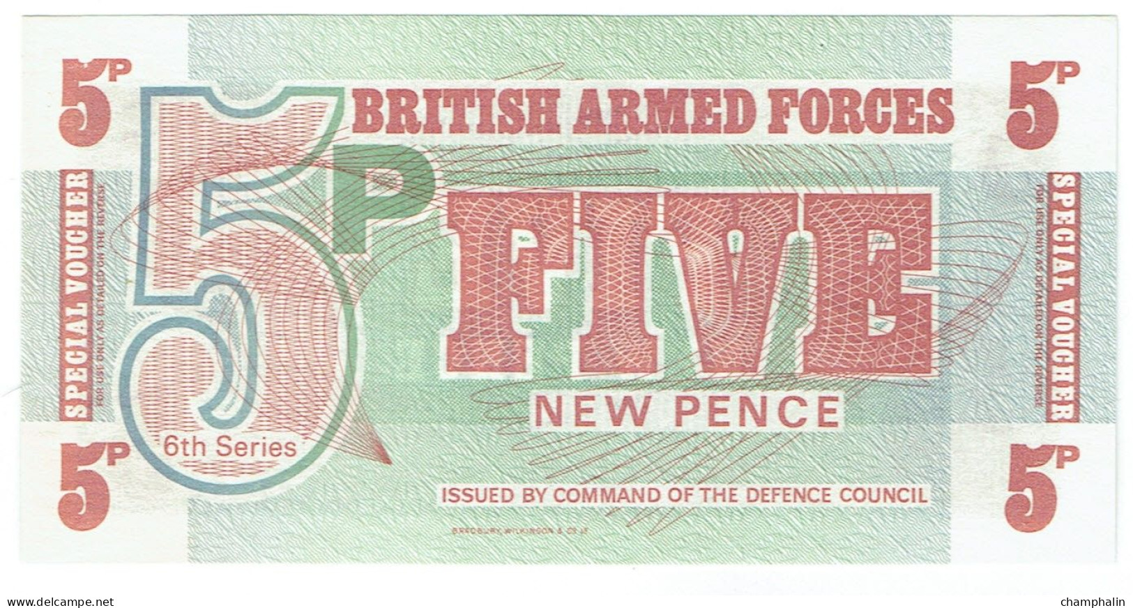 Grande-Bretagne - Billet De 5 Pence - British Armed Forces - 6th Series - M44a - Neuf - British Troepen & Speciale Documenten