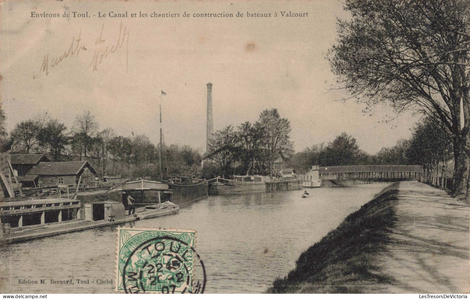 FRANCE - Environs De Toul - Le Canal Et Les Chantiers De Construction De Bateaux à Valcourt - Carte Postale Ancienne - Toul