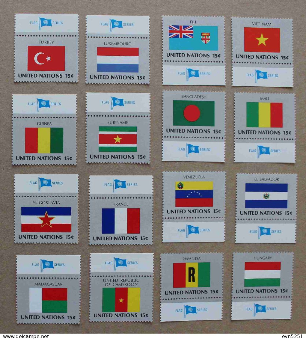 Ny80-04 : Nations-Unies (N-Y) - Drapeaux Des Etats Membres De L'Organisation Des Nations Unies (I) Avec Une Vignette - Neufs