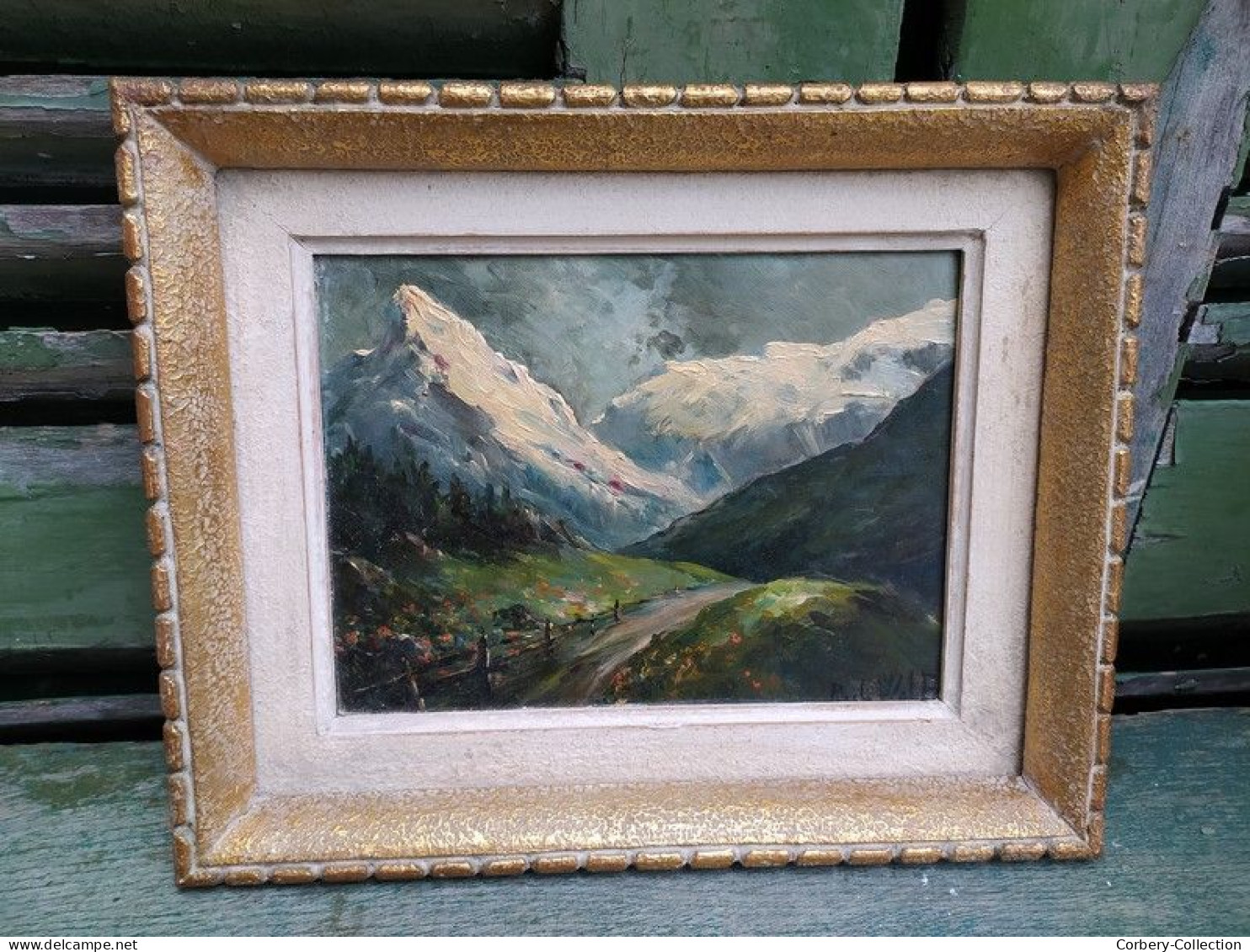 Tableau Paysage De Montagne Signé Paul Wolf - Oils