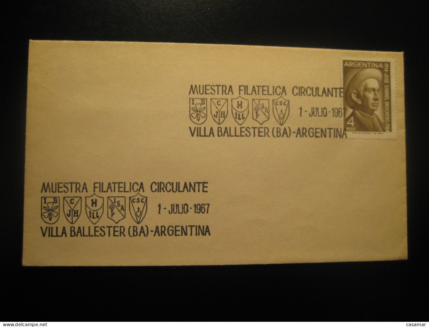 VILLA BALLESTER 1967 Muestra Filatelica Circulante Cancel Cover ARGENTINA - Briefe U. Dokumente