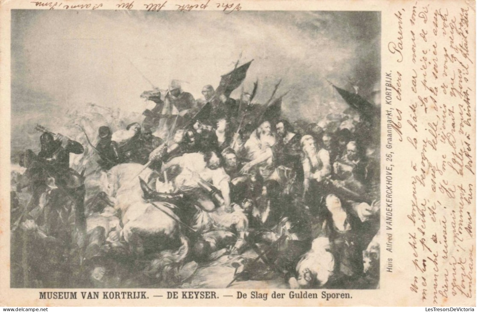 BELGIQUE - Kortrijk -  La Bataille Des Golden Spurs- Carte Postale Ancienne - Kortrijk