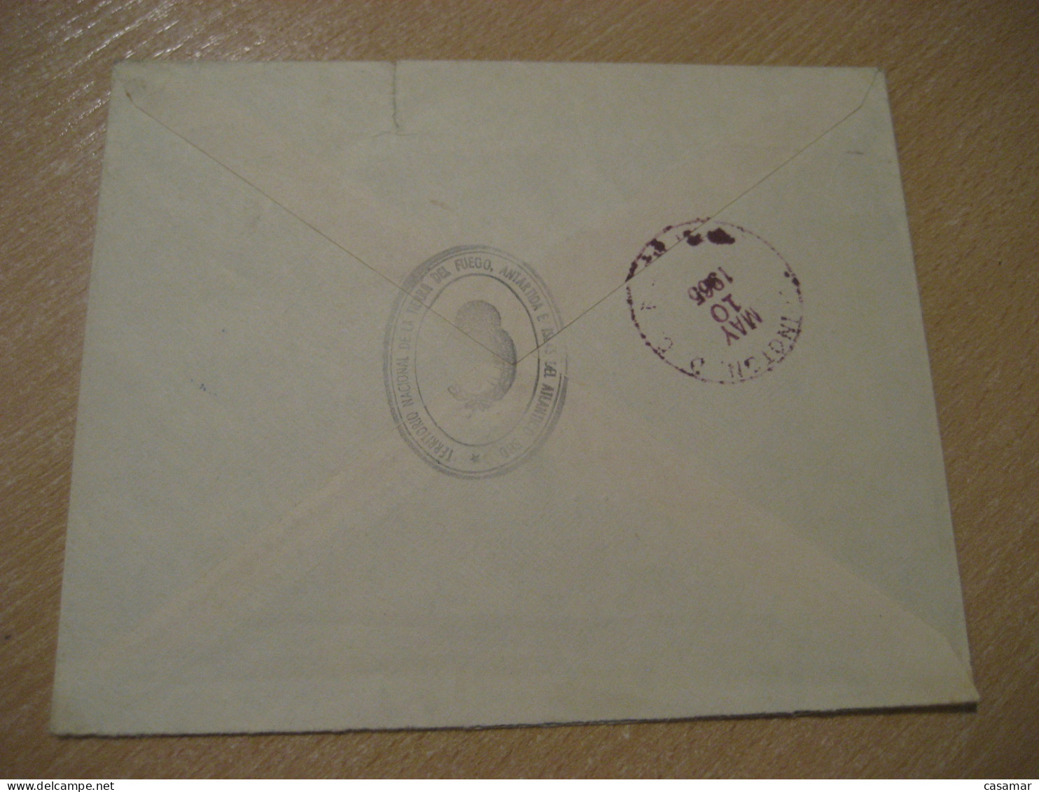 ANTARTICA ARGENTINA 1965 To Washington USA Tierra Del Fuego Islas Atlantico Sud Cancel Cover Antarctics South Pole - Autres & Non Classés