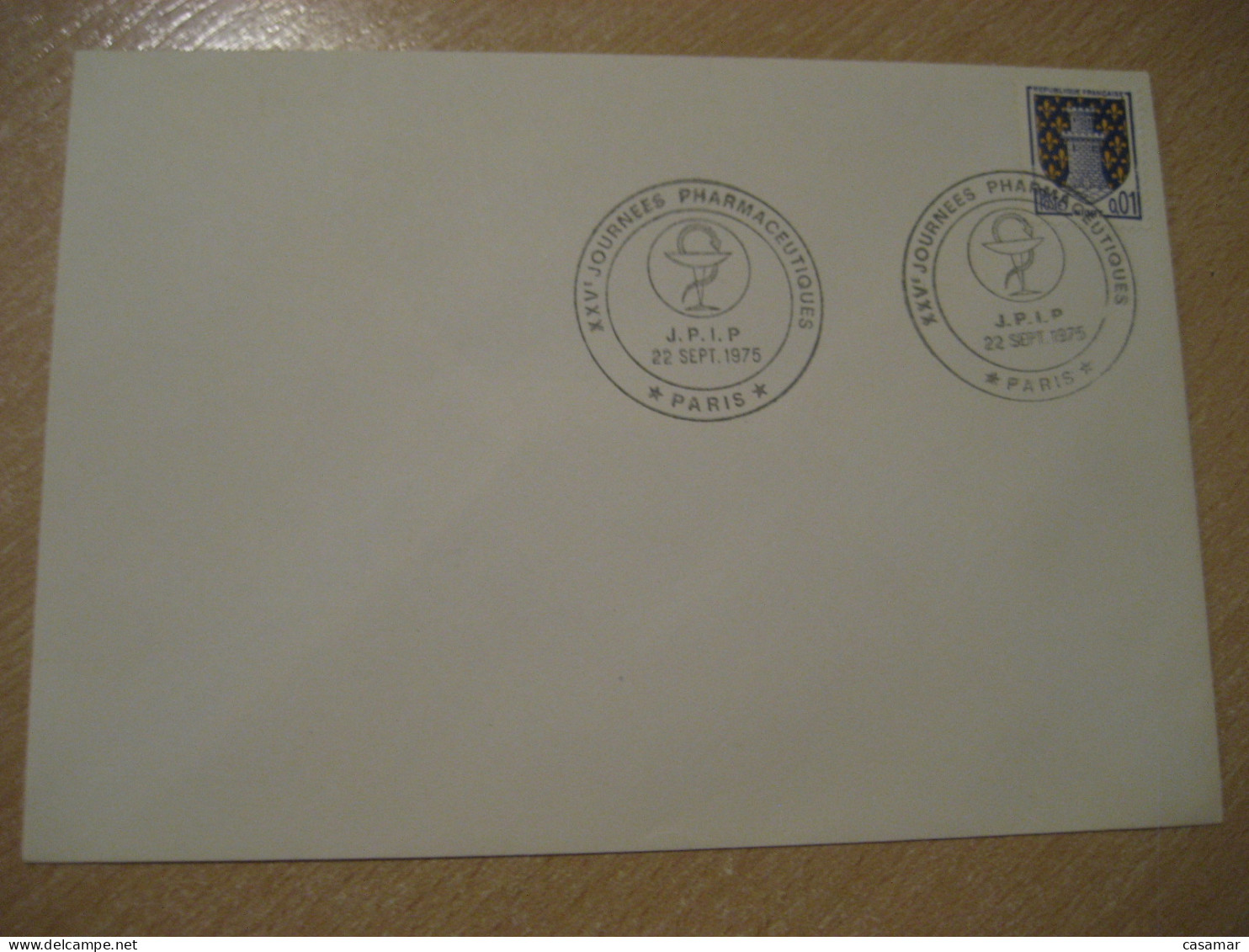 PARIS 1975 Journees Pharmaceutiques Pharmacy Health Sante Cancel Cover FRANCE - Pharmazie