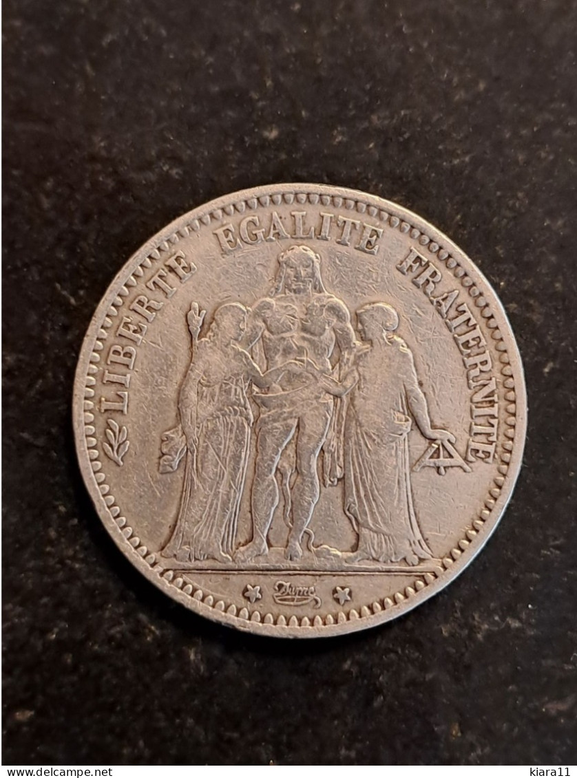 PIECE 5 FRANCS ARGENT - HERCULE - III REPUBLIQUE - 1874 A - DUPRE - 5 Francs