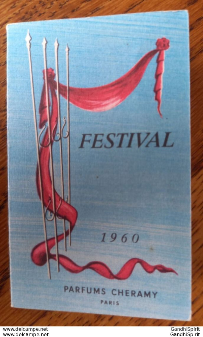 1960 Calendrier / Carte Parfumée, Parfums Chemary, Festival, Parmain, 3, Place Clémenceau, L'Isle Adam - Anciennes (jusque 1960)