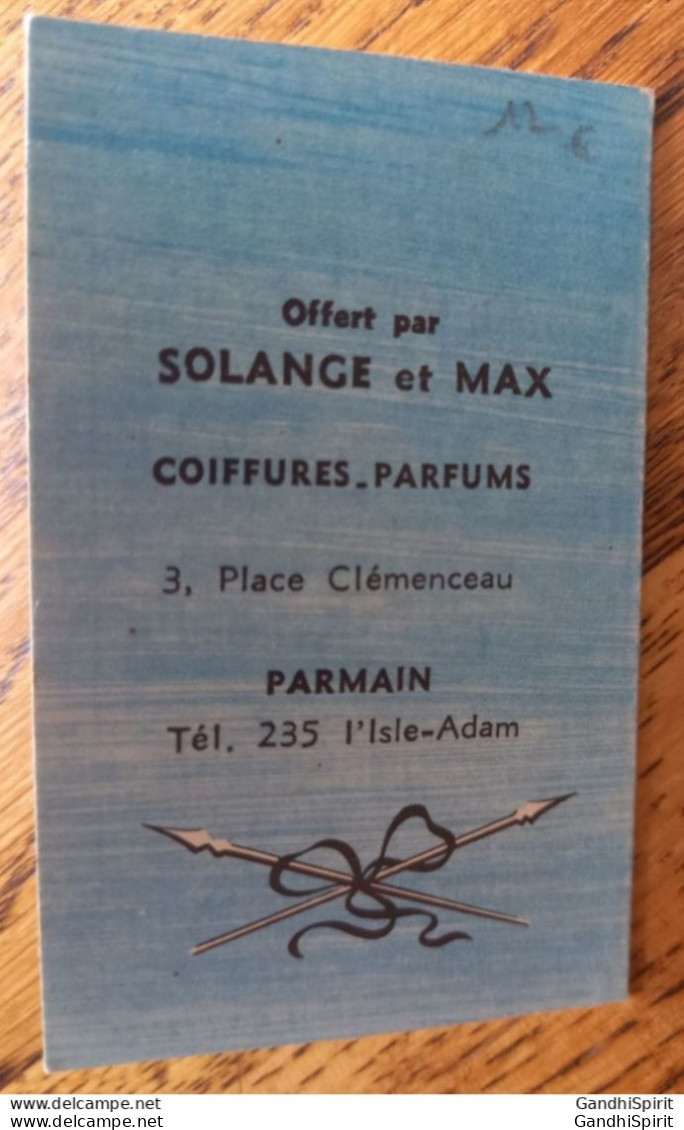 1960 Calendrier / Carte Parfumée, Parfums Chemary, Festival, Parmain, 3, Place Clémenceau, L'Isle Adam - Antiquariat (bis 1960)