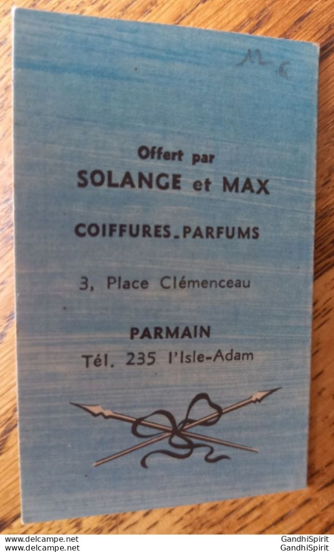 1960 Calendrier / Carte Parfumée, Parfums Chemary, Festival, Parmain, 3, Place Clémenceau, L'Isle Adam - Profumeria Antica (fino Al 1960)