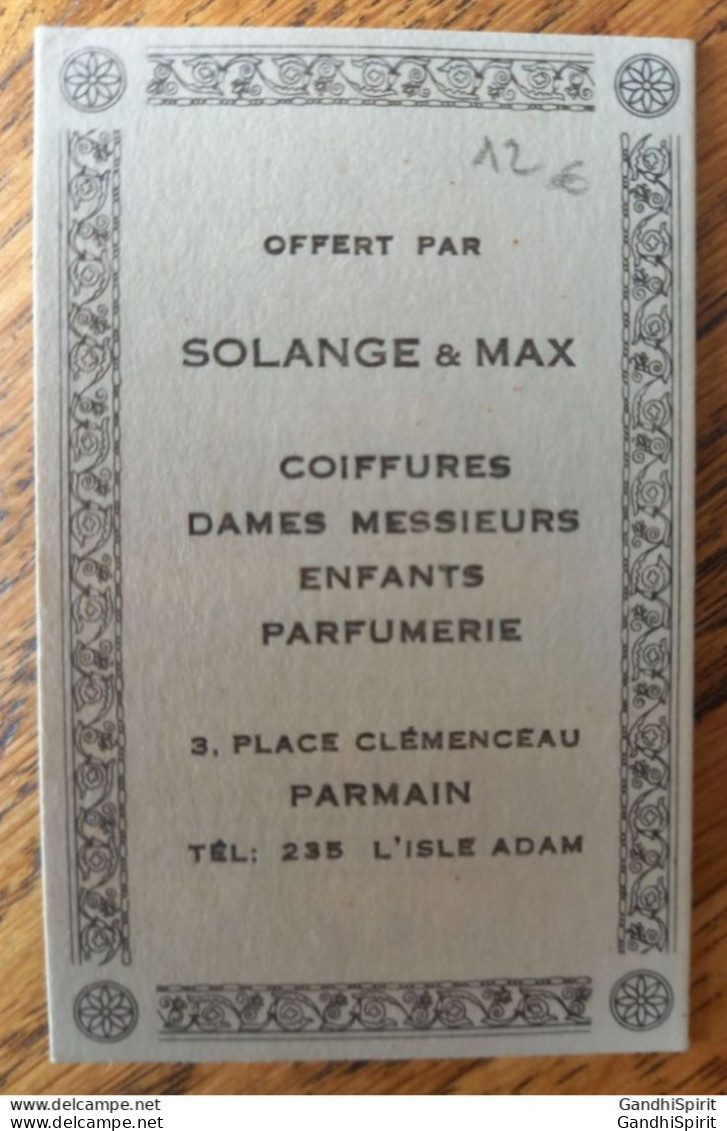 1967 Calendrier / Carte Parfumée, Parfums Chemary, Dédicace, Parmain, 3, Place Clémenceau, L'Isle Adam - Anciennes (jusque 1960)