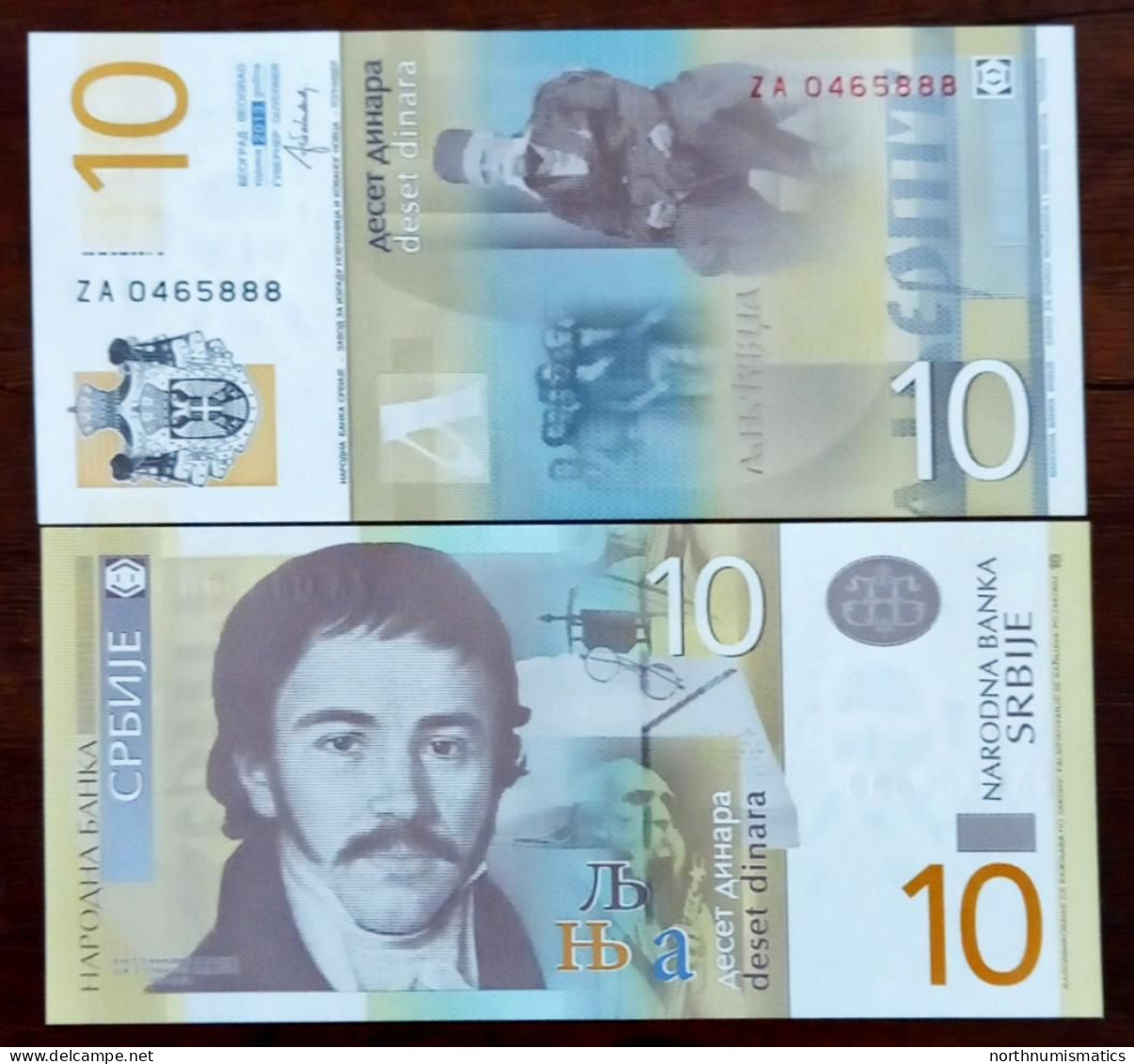 Serbia 10 Dinar ZA Replacement Unc 2013 - Serbia