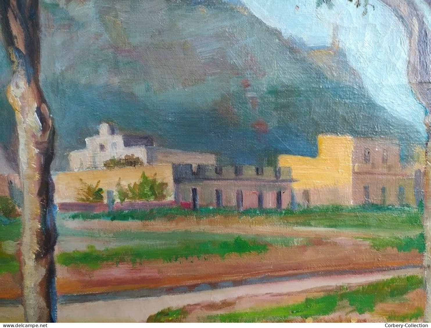 Tableau Orientaliste Le Santa Cruz à Oran Algérie Signé C. R. Le Nôtre