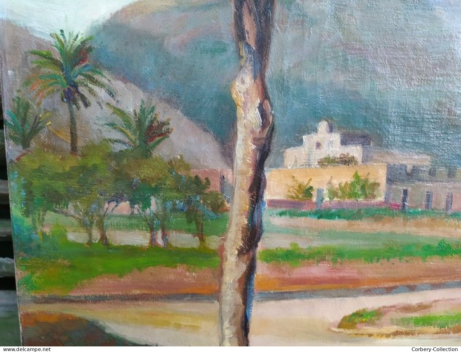 Tableau Orientaliste Le Santa Cruz à Oran Algérie Signé C. R. Le Nôtre