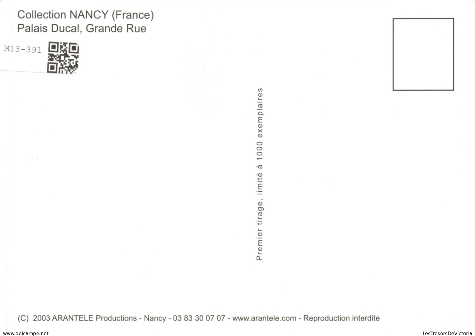 FRANCE - Nancy - Palais Ducal - Grande Rue - Colorisé - Carte Postale - Nancy