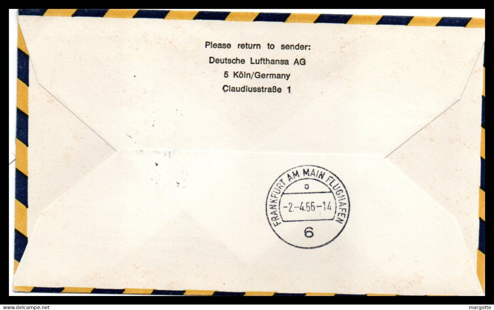 FFC Lufthansa  Prag-Frankfurt  02/04/1966 - Airmail