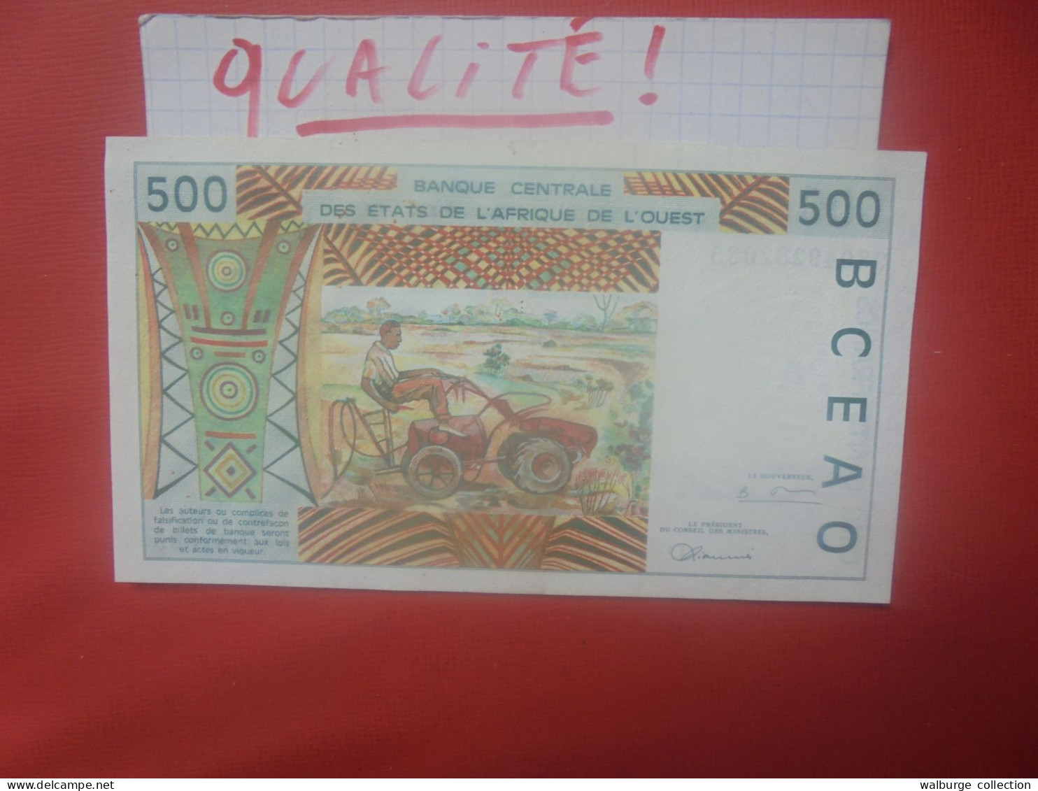 AFRIQUE De L'OUEST (Mali) 500 FRANCS 1981-90 Circuler Belle Qualité (B.30) - États D'Afrique De L'Ouest