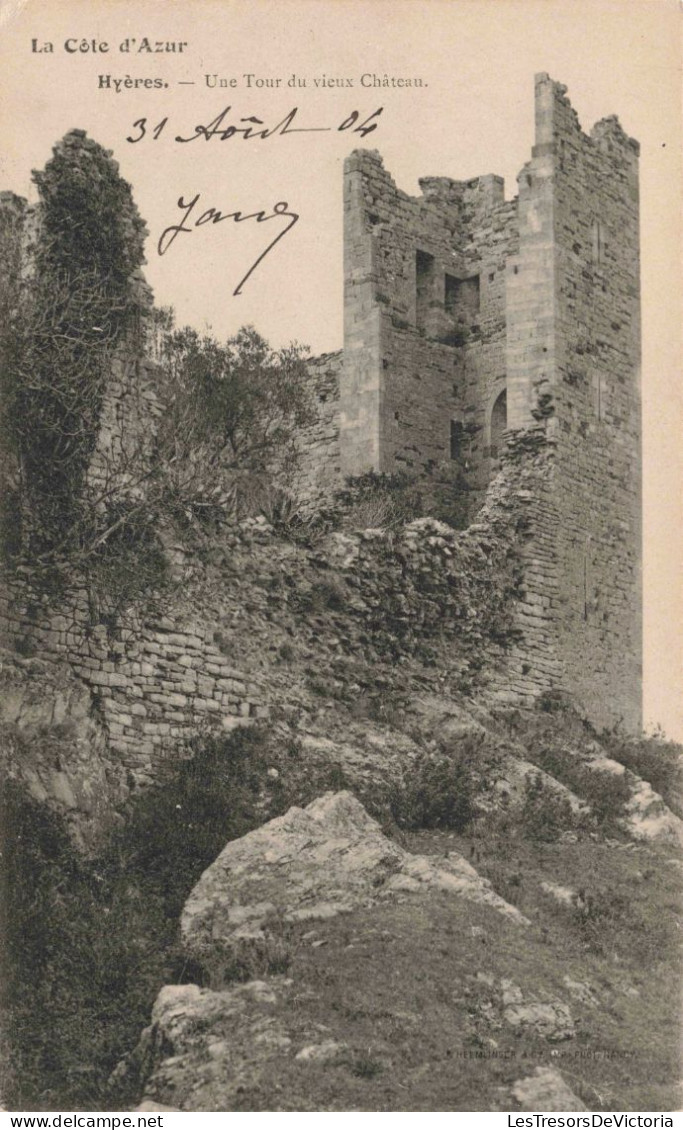 FRANCE - Hyères - Une Tour Du Vieux Château  - Carte Postale Ancienne - Hyeres