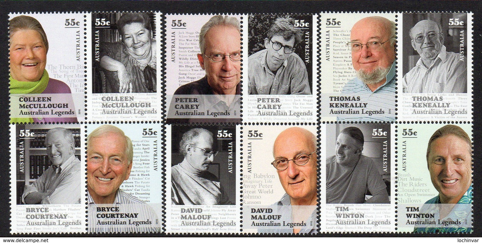 AUSTRALIA, 2010 AUSSIE LEGENDS 12 MNH - Ungebraucht