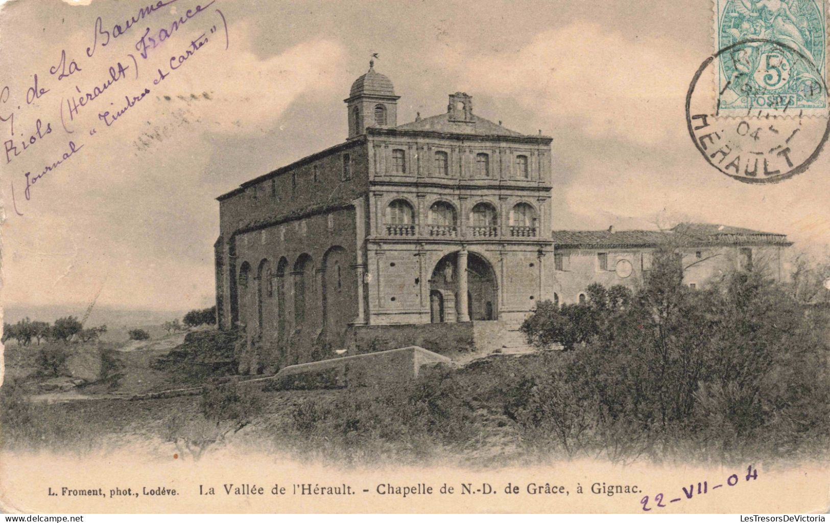 FRANCE - La Vallée De L'Hérault - Chapelle De ND  De Grâce à Gignac - Carte Postale Ancienne - Gignac