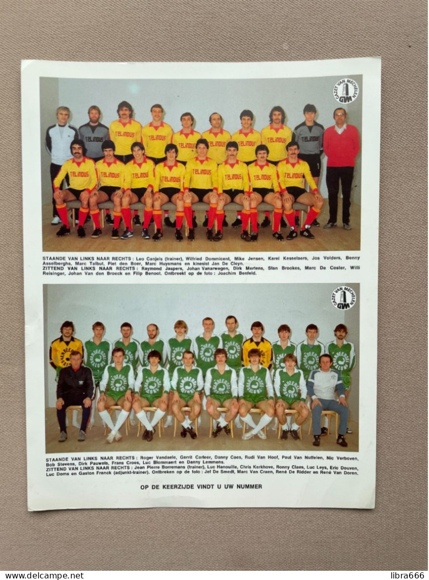 Fotokaart - K.V. MECHELEN En Racing MECHELEN Ter Gelegenheid Van De Derby 1983 - (Gazet Van Mechelen) - 21.5 X 27.5 Cm. - Autres & Non Classés