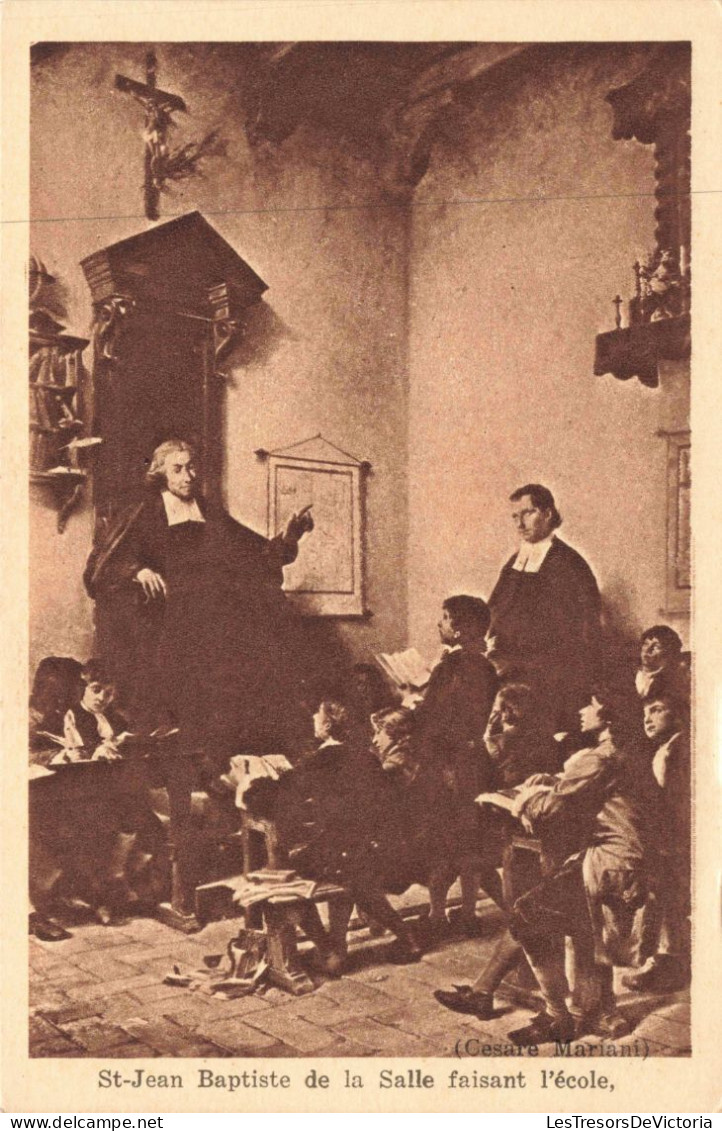 PHOTOGRAPHIE - St-Jean Baptiste De La Salle Faisant L'école - Carte Postale Ancienne - Photographs