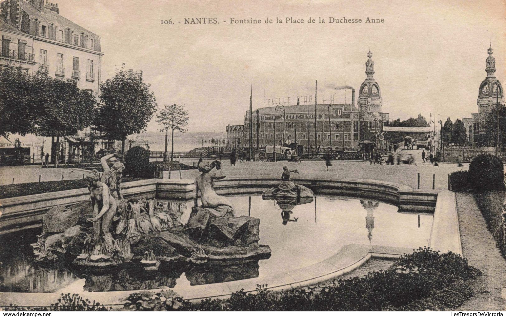 FRANCE - Nantes - Fontaines De La Place De La Duchesse Anne - Carte Postale Ancienne - Nantes