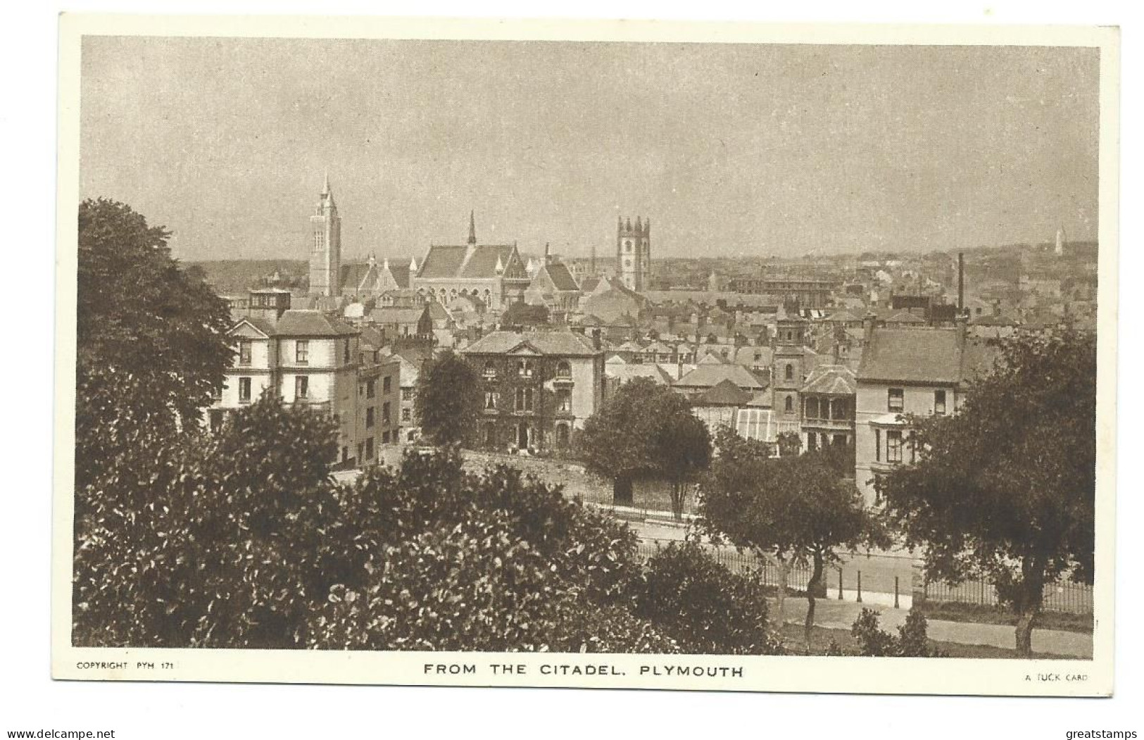 Plymouth Postcard From The Citadel. Tuck.  Unused - Plymouth