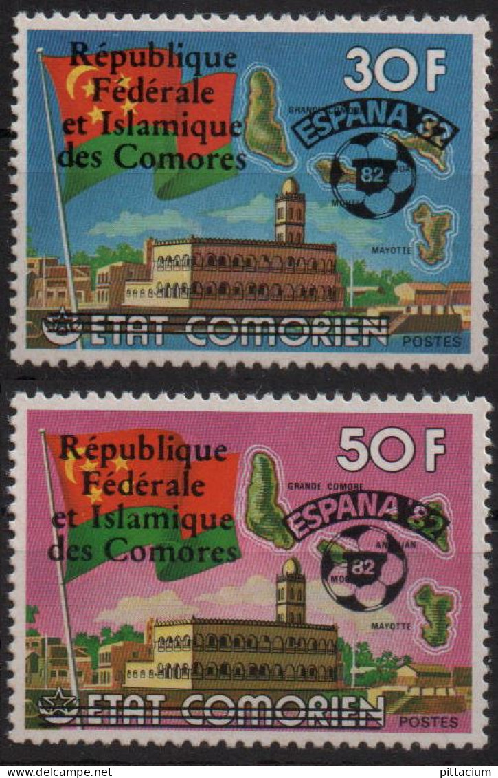 Komoren 1978:  MichelNr.: 458 Bis 459, Postfrisch | Weltmeisterschaft, Fußball, Spanien - Comores (1975-...)