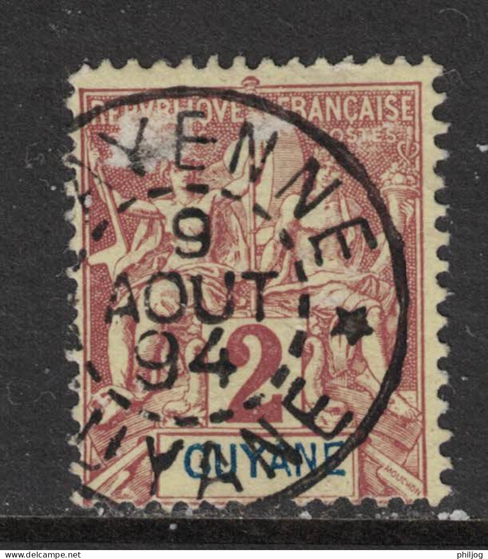 Guyane - French Guiana - Yvert 31 Oblitéré  CAYENNE - Scott#33 - Oblitérés