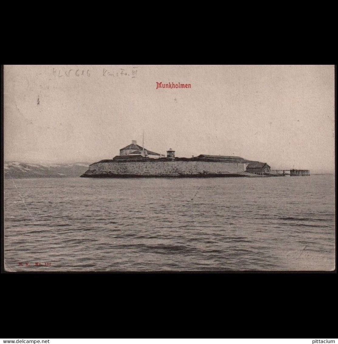 Norwegen 1907: Ansichtskarte / Marineschiffspost | Hochseeflotte, Norwegen, Küste | Munkholmen, Kiel - Autres & Non Classés