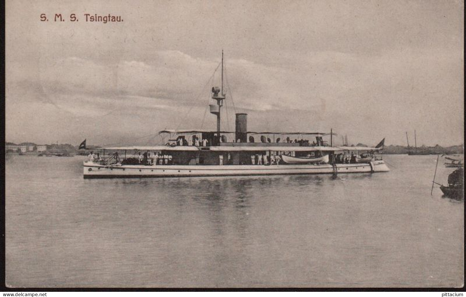 Deutsches Reich 1908: Ansichtskarte / Marineschiffspost | Kanonenboot, Hsikian-Reise | Hong-Kong, ? - Other & Unclassified