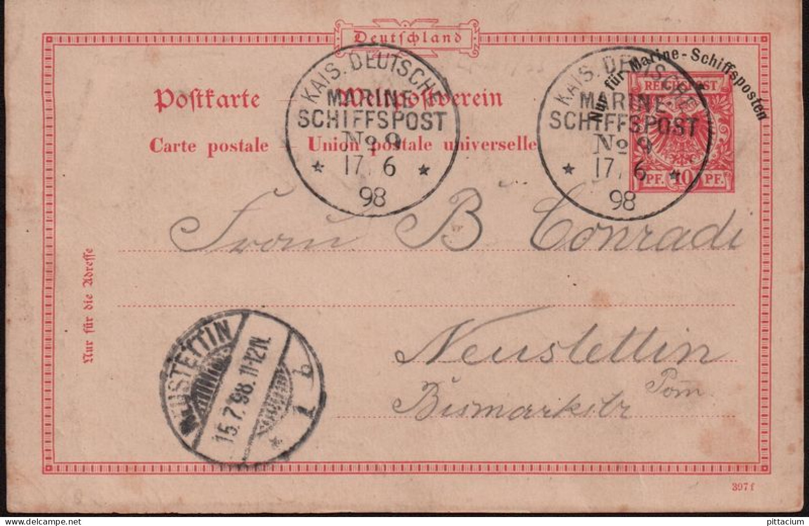 Deutsches Reich 1897: Ganzsachen / Marineschiffspost | Küstenreise, Westafrika | Kamerun, Neustetten - Sonstige & Ohne Zuordnung