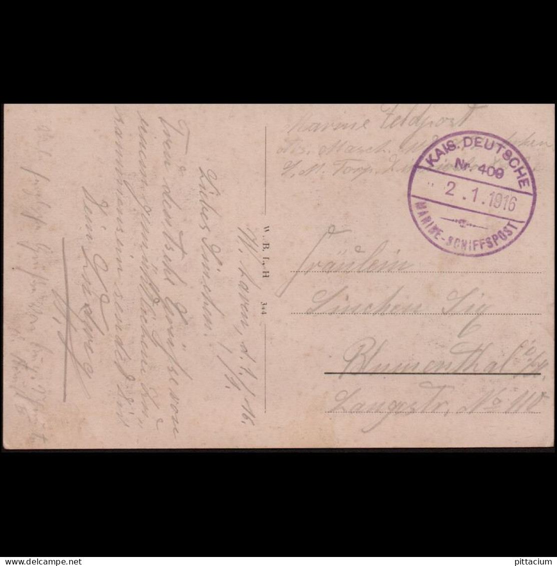 Deutsches Reich 1916: Feldpostkarte / Marineschiffspost | Torpedoboot, 1-Weltkrieg, Feldpost | Wilhelmshaven, Blumenthal - Other & Unclassified