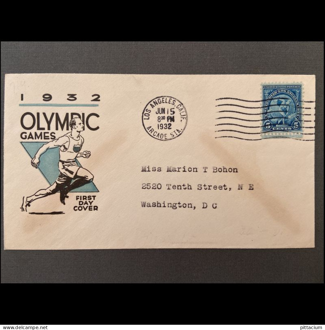 Vereinigte Staaten 1932: Brief  | Sport, Olympia | Los Angeles, Washington D.C. - Sommer 1932: Los Angeles