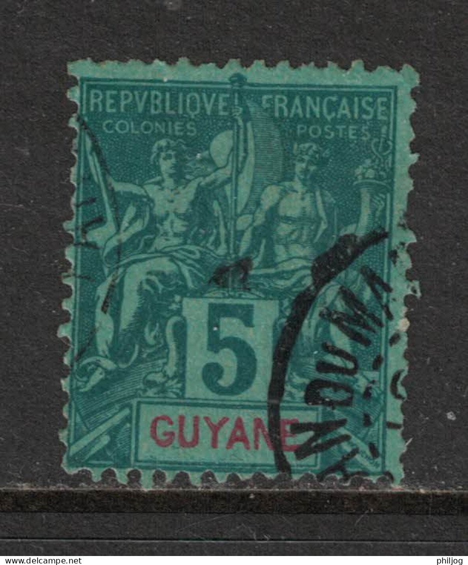 Guyane - French Guiana - Yvert 33 Oblitéré  SAINT-JEAN-DU-MARONI - Scott#35 - Oblitérés