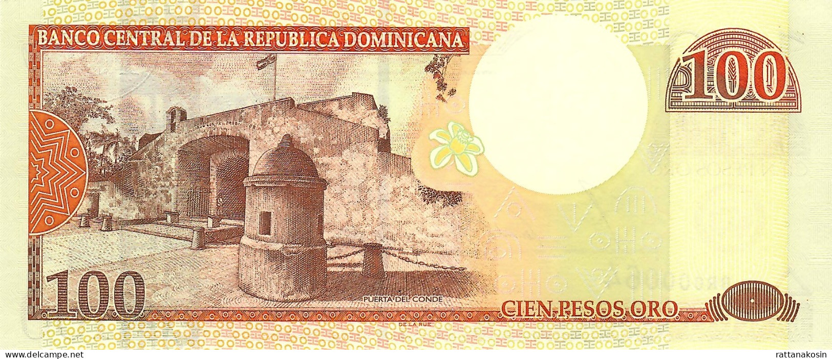 DOMINICAN REPUBLIC P171a 100 PESOS 2001 Signature 40 #BR000065   UNC. - Repubblica Dominicana