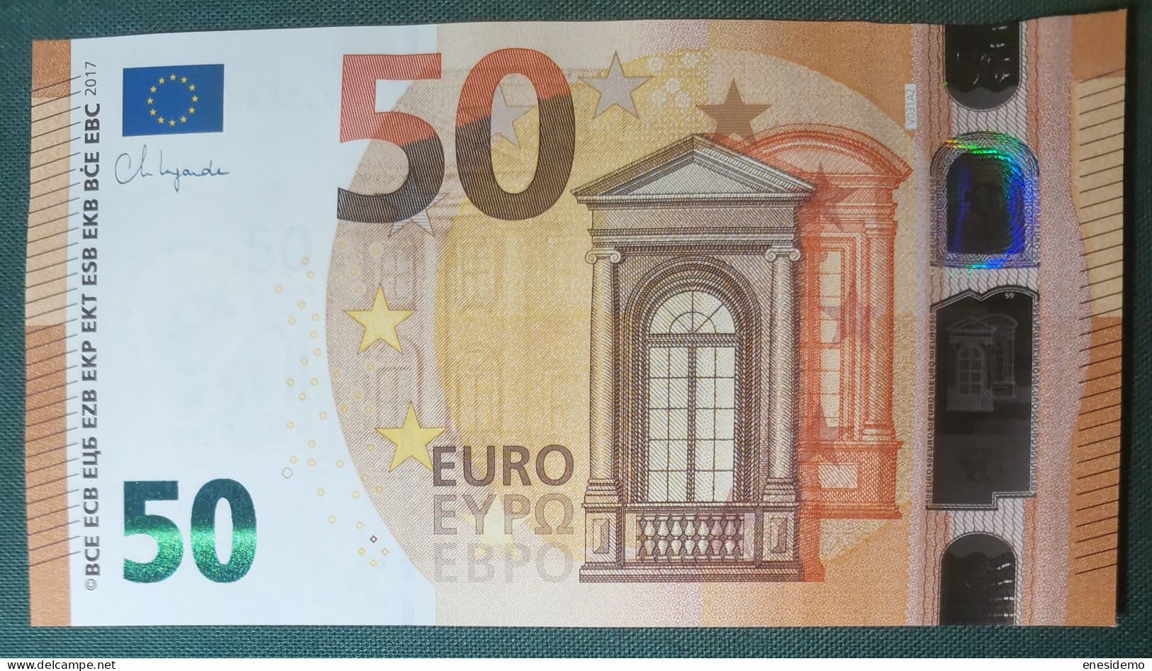 50 EURO SPAIN 2017 LAGARDE V031A2 VD SC FDS UNC. PERFECT - 50 Euro