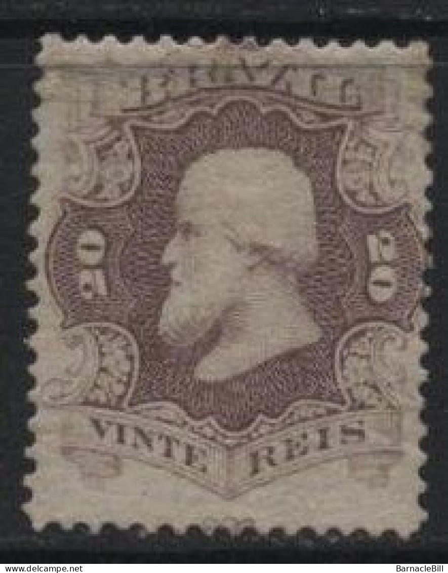 Brazil (38) 1866 Emperor Dom Pedro II 20r. Dull Purple Shade. Unused With Most Of Original Gum. Hinged. - Used Stamps