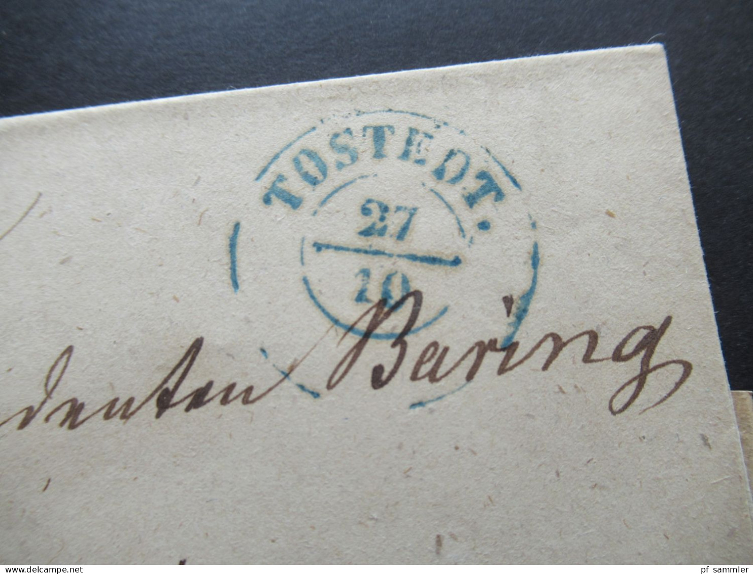 Altdeutschland Hannover Blauer Stempel K2 Tostedt Nach Hollenstedt Und Rücks. Blauer Stempel Ra2 Buxtehude - Hanover