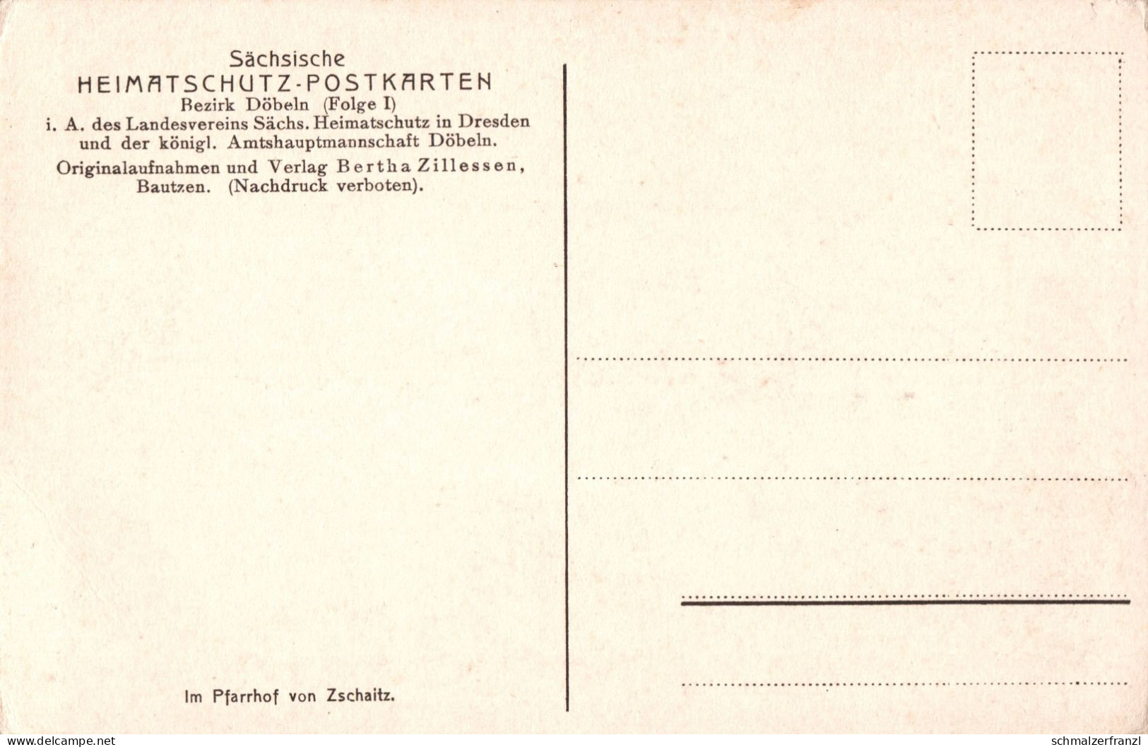 Heimatschutz AK Zschaitz Pfarrhof A Ottewig Goselitz Lüttewitz Mischütz Redemitz Döbeln Ostrau Leisnig Waldheim Riesa - Lommatzsch