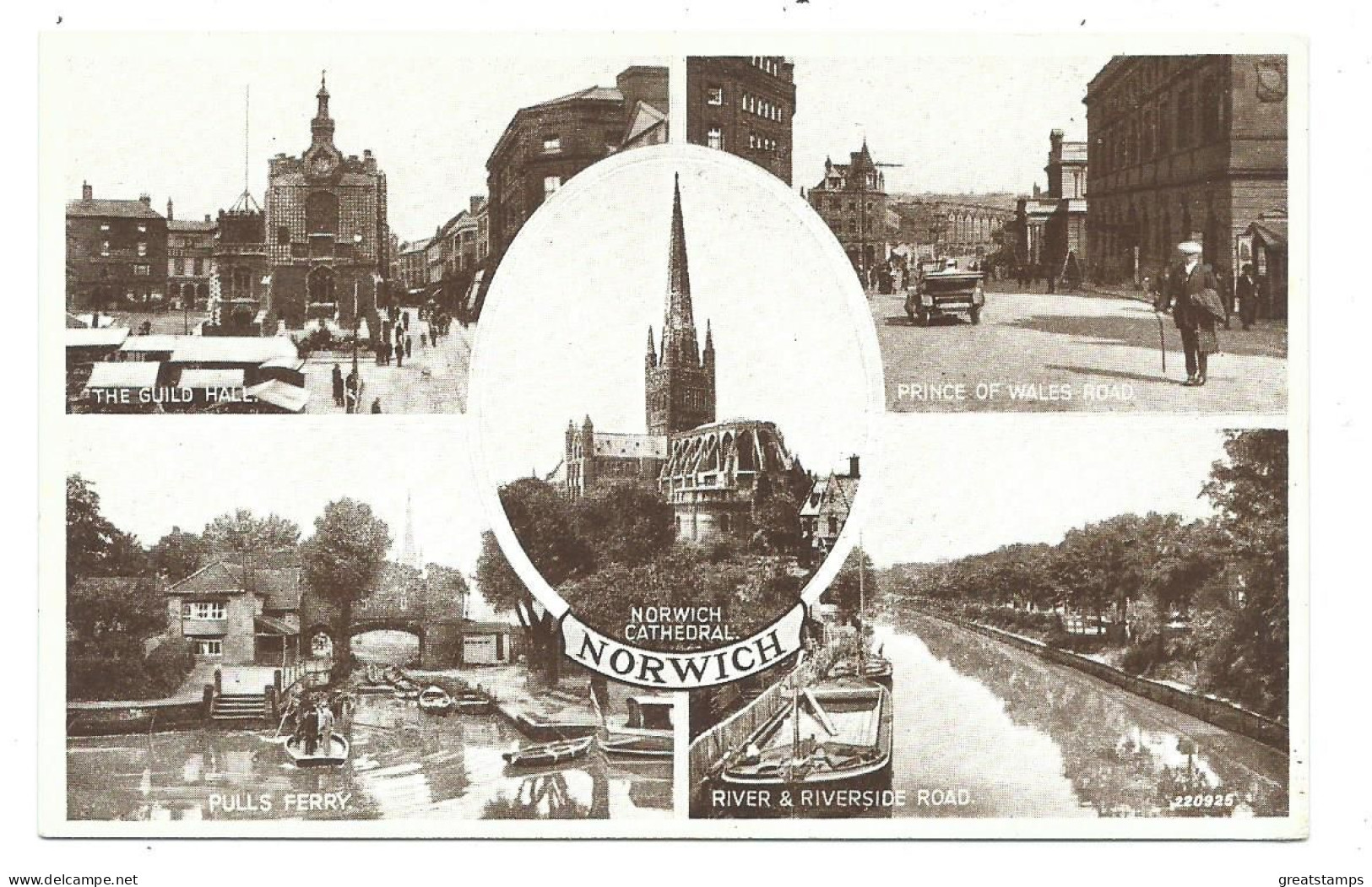 Postcard  Norfolk  Norwich Multiview Valentine's - Norwich