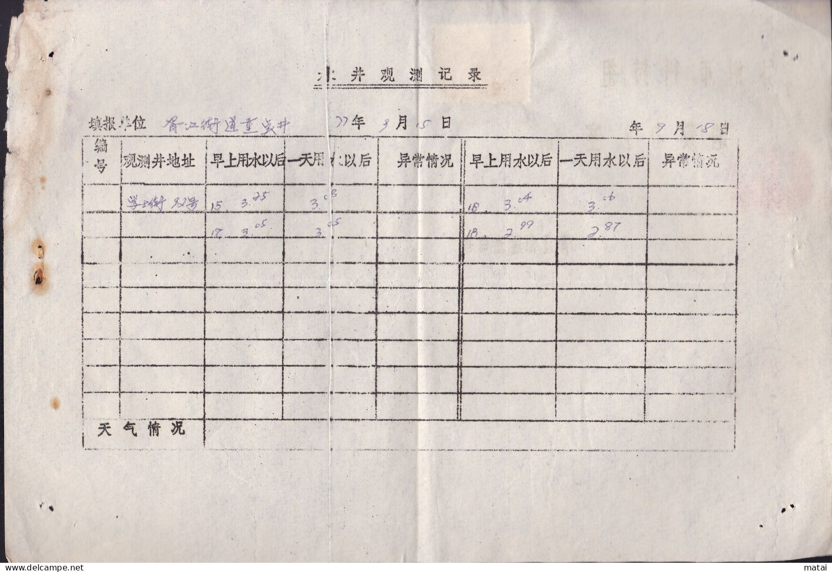 CHINA CHINE 1971 SUZHOU TO SUZHOU Seismological Bureau COVER Observation Records Of Water Wells WITH 1.5 F STAMP - Covers & Documents