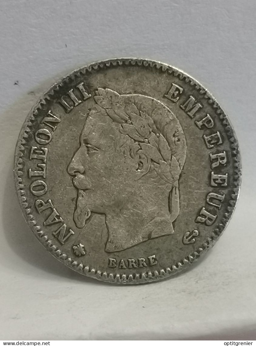 20 CENTIMES ARGENT 1867 A PARIS  NAPOLEON III TETE LAUREE FRANCE / SILVER - 20 Centimes