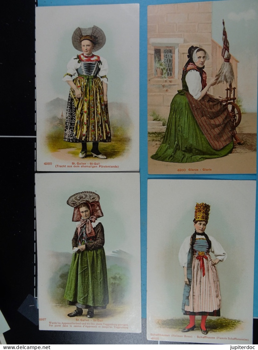 Lot 13 CPA Costumes De Suisse - Sammlungen & Sammellose