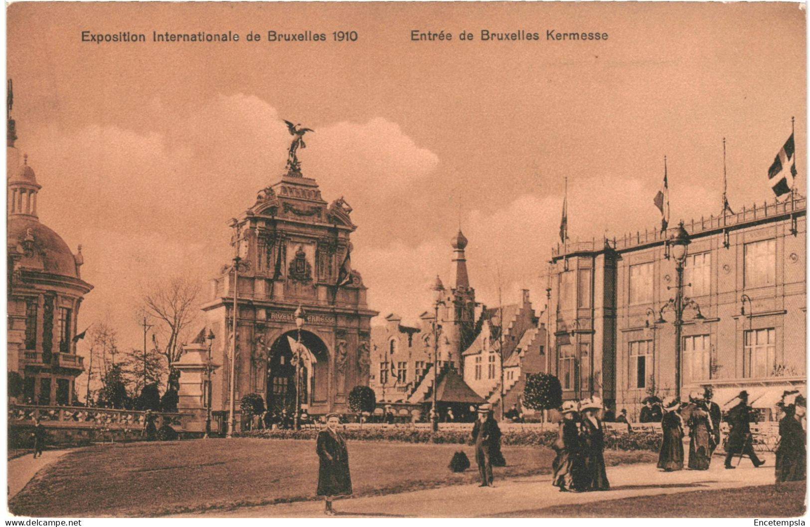 Carte Postale Belgique Bruxelles Exposition De 1910 Entrée De Bruxelles Kermesse  VM72277 - Expositions Universelles