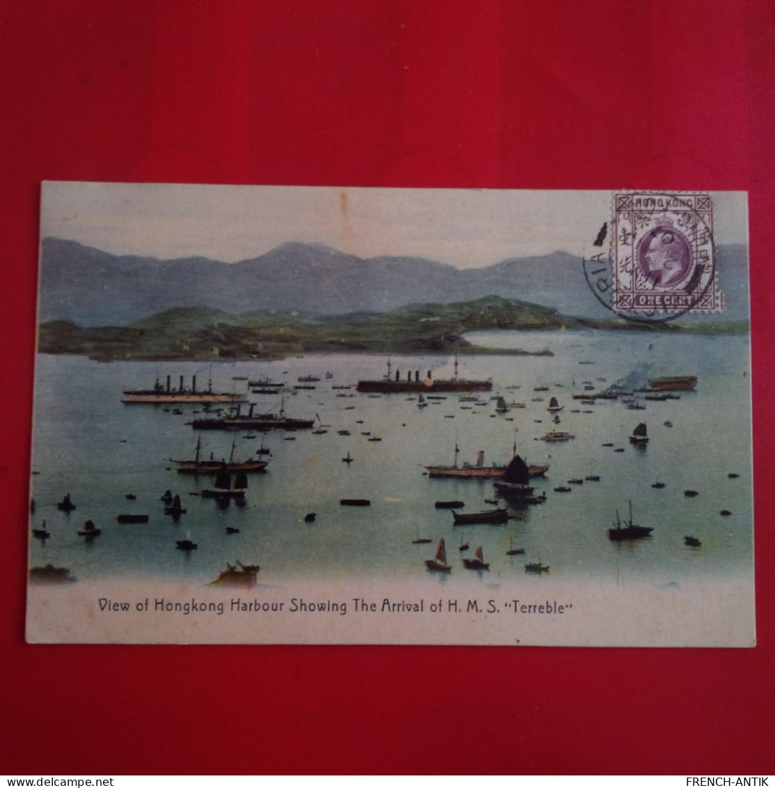 HONGKONG HARBOURG SHOWING THE ARRIVAL OF H.M.S.TERREBLE - China (Hong Kong)